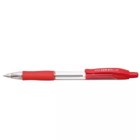   Golyóstoll 0,7mm, piros átlátszó test, Penac CCH-3, írásszín piros