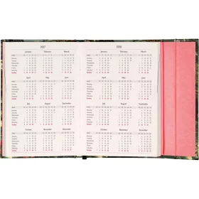   Határidőnapló mágnessel záródó, heti, fehér lapokkal Flamingo 110x160mm, Presco