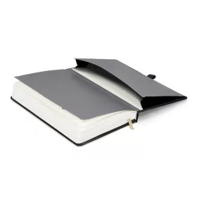   Keménytáblás notesz krémszínű lapokkal, vonalas, leszorító gumiszalaggal Elegant 130x210mm, Presco