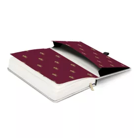   Keménytáblás notesz krémszínű lapokkal, vonalas, leszorító gumiszalaggal Harry Potter 130x210mm, Presco