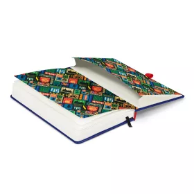   Keménytáblás notesz krémszínű lapokkal, vonalas, leszorító gumiszalaggal Harry Potter – Hogwarts 130x210mm, Presco