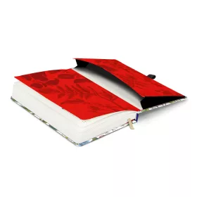   Keménytáblás notesz krémszínű lapokkal, pontozott, leszorító gumiszalaggal Herbs 130x210mm, Presco