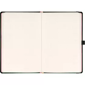   Keménytáblás notesz krémszínű lapokkal, pontozott, leszorító gumiszalaggal Roses 130x210mm, Presco