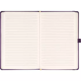   Klasszikus notesz Aprint borítással Neo purple, vonalas, 15x21cm, Presco