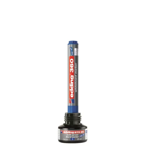 Tinta utántöltő táblamarkerhez 25ml, Edding BTK25 fekete