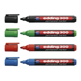 Alkoholos marker 1,5-3mm, kerek Edding 300, 4 klf.szín