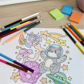   Színes ceruza készlet, kétvégű duocolor 12/24 szín Bluering® 24 klf. szín, 