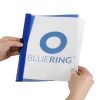 Gyorsfűző klip mappa A4, műanyag 60laphoz fém klippes Bluering® kék