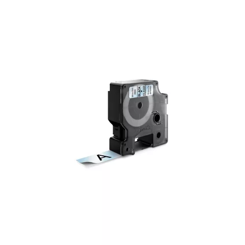 Feliratozógép szalag Dymo D1 S0720820/45800 19mmx7m, ORIGINAL, fekete/víztiszta 