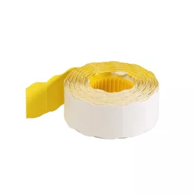 Árazószalag 25x16mm, stancolt 10 tekercs/csomag, sárga
