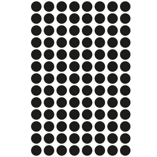 Etikett címke, o8mm, jelölésre, 104 címke/ív, 4 ív/doboz, Avery fekete