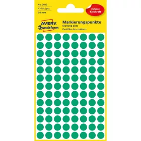   Etikett címke, o8mm, jelölésre, 104 címke/ív, 4 ív/doboz, Avery zöld