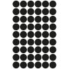 Etikett címke, o12mm, jelölésre, 54 címke/ív, 5 ív/doboz, Avery fekete
