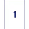 Etikett címke, 210 x297mm, univerzális, 1 címke/ív, 100 ív/doboz, Avery fehér