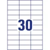 Etikett címke, 70 x29,7mm, univerzális, 30 címke/ív, 100 ív/doboz, Avery fehér