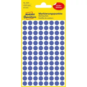   Etikett címke, O8mm, visszaszedhető, 104 címke/ív, 4 ív/doboz, Avery indigó kék
