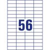 Etikett címke, 52,5 x21,2mm, univerzális, 56 címke/ív, 100 ív/doboz, Avery fehér