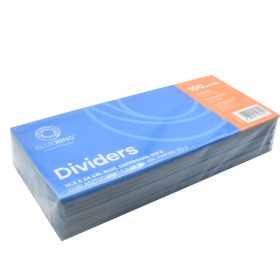   Elválasztócsík, karton 190g. 10,5x24cm, 100 db/csomag, Bluering® kék