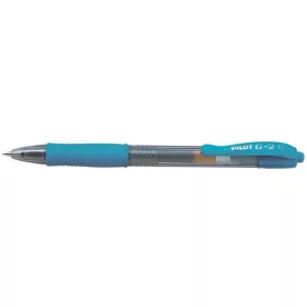  Zseléstoll 0,7mm, nyomógombos Pilot G-2, írásszín égszínkék