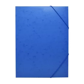   Gumis mappa A4, festett prespán mintás karton Bluering® kék