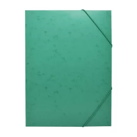  Gumis mappa A4, festett prespán mintás karton Bluering® zöld