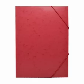   Gumis mappa A4, festett prespán mintás karton Bluering® piros