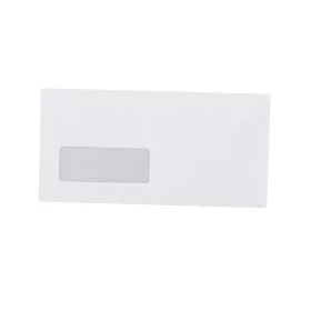   Boríték LC6/5 enyvezett bélésnyomott bal ablakos 35x90mm 114x229mm B20A20 külső záródású Bluering® fehér