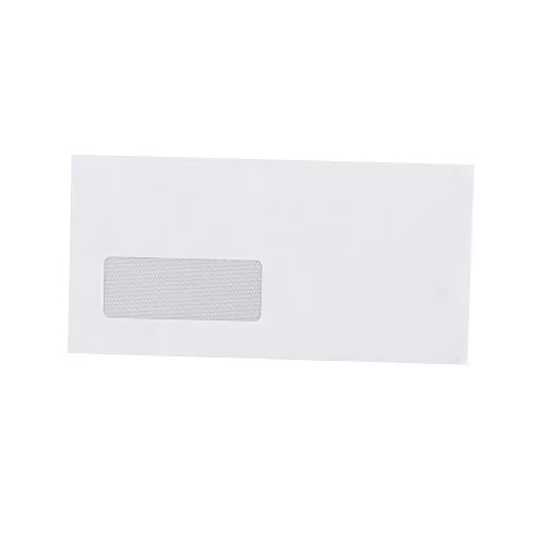 Boríték LC6/5 enyvezett bélésnyomott bal ablakos 35x90mm 114x229mm B20A20 külső záródású Bluering® fehér