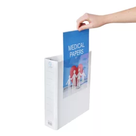   Gyűrűskönyv panorámás A4, 7,6cm, 4 gyűrűs Bluering® fehér