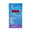 Golyóstoll 0,7mm, nyomógombos, gumírozott fogórész, piros átlátszó test, Bluering® R2, írásszín piros