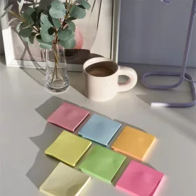   Jegyzettömb öntapadó, 75x75mm, 80lap, Bluering® , pasztell rózsaszín