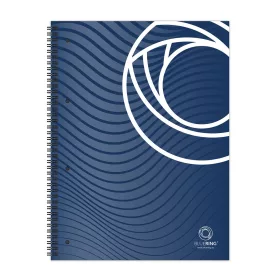   Spirálfüzet A4, 80lap, perforált lyukasztott Bluering® vonalas