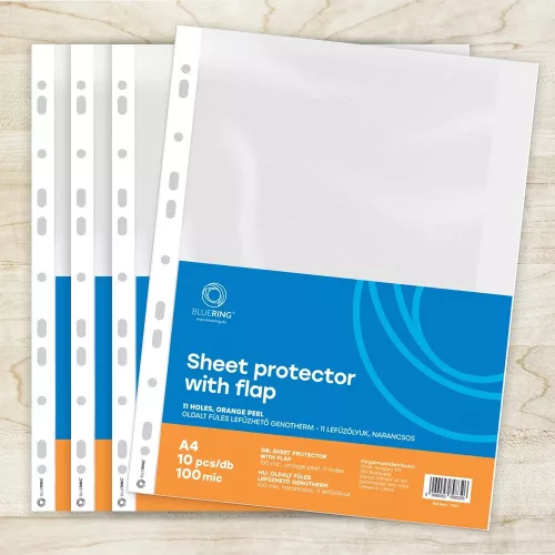 Genotherm lefűzhető, A4, 100 micron narancsos oldalt füles Bluering® 10 db/csomag,