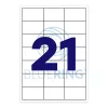 Etikett címke, 70x42,3mm, 100 lap, 21 címke/lap Bluering®