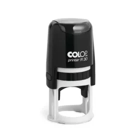   Bélyegző R30 Printer Colop fekete ház/ natúr párna kör lenyomat