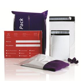   Futártasak B5, 190x250 + 50 mm. szilikonos záródás 100 db/csomag Coex Fehér/Fekete