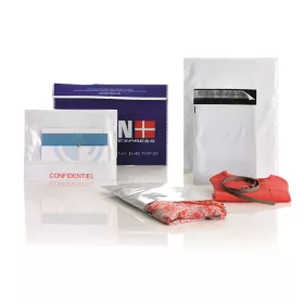   Futártasak A3, 310x420 + 50 mm. szilikonos záródás 100 db/csomag Coex Fehér/Fekete