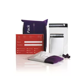   Futártasak C3+ 350x460 + 50 mm. szilikonos záródás 100 db/csomag Coex Fehér/Fekete