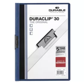 Klip mappa 30lap Durable Duraclip®, sötétkék