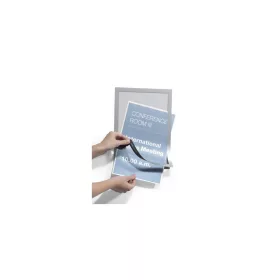   Infókeret A4, XXL csomag, 10 db/doboz, Durable Duraframe® ezüst