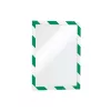 Infókeret A4, öntapadó mágneses záródás 2 db/csomag, Durable Duraframe® Security, zöld/fehér