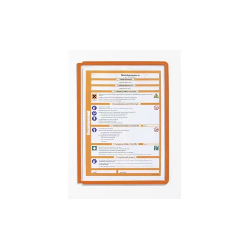 Bemutatótábla panel, A4, 5 db/csomag, Durable Sherpa narancs