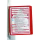 Bemutatótábla tartó, Durable Vario® Magnet Wall 5, piros