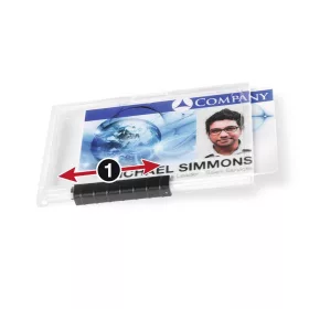   Biztonsági kártyatartó Durable 1 kártya számára PushBox Mono, 10 db/csomag, áttetsző