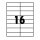 Etikett címke, 99,1x33,9mm, 100 lap, 16 címke/lap