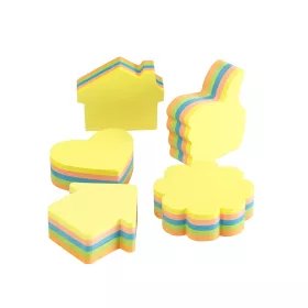   Jegyzettömb öntapadó, virág alakú, 250lap, Bluering® 5 klf. neon szín