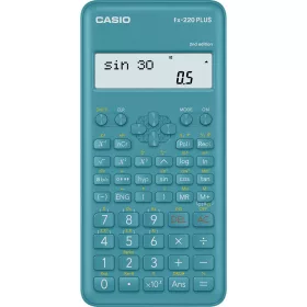   Számológép tudományos 181 funkcióss, kétsoros kijelző Casio FX 220 PLUS 2E kék