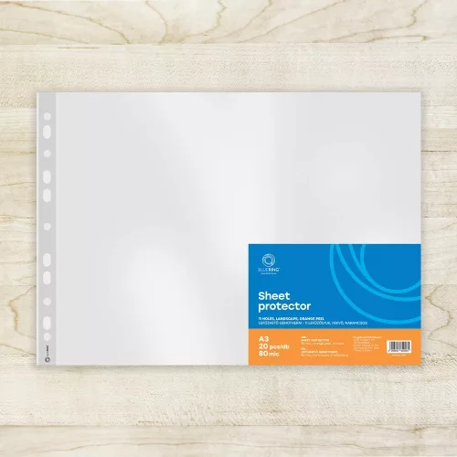 Genotherm lefűzhető, A3, 80 micron fekvő, narancsos Bluering® 20 db/csomag,