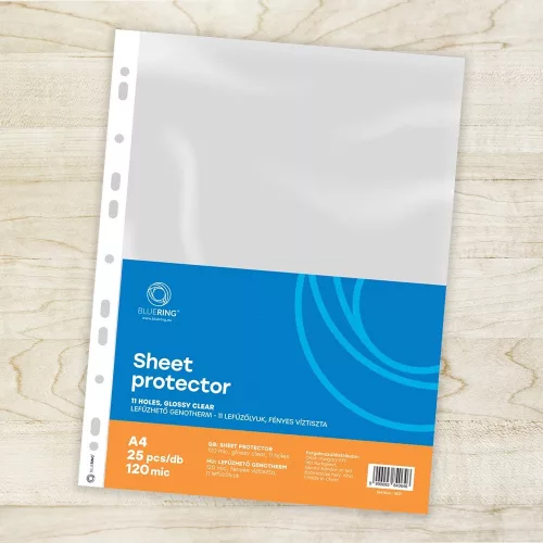 Genotherm lefűzhető, A4, 115 micron narancsos felül és belül nyitott Bluering® 100 db/csomag,