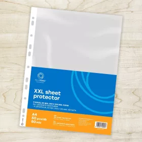   Genotherm lefűzhető, A4, XXL 50 micron 250x310mm, extra SZÉLES víztiszta Bluering® 50 db/csomag